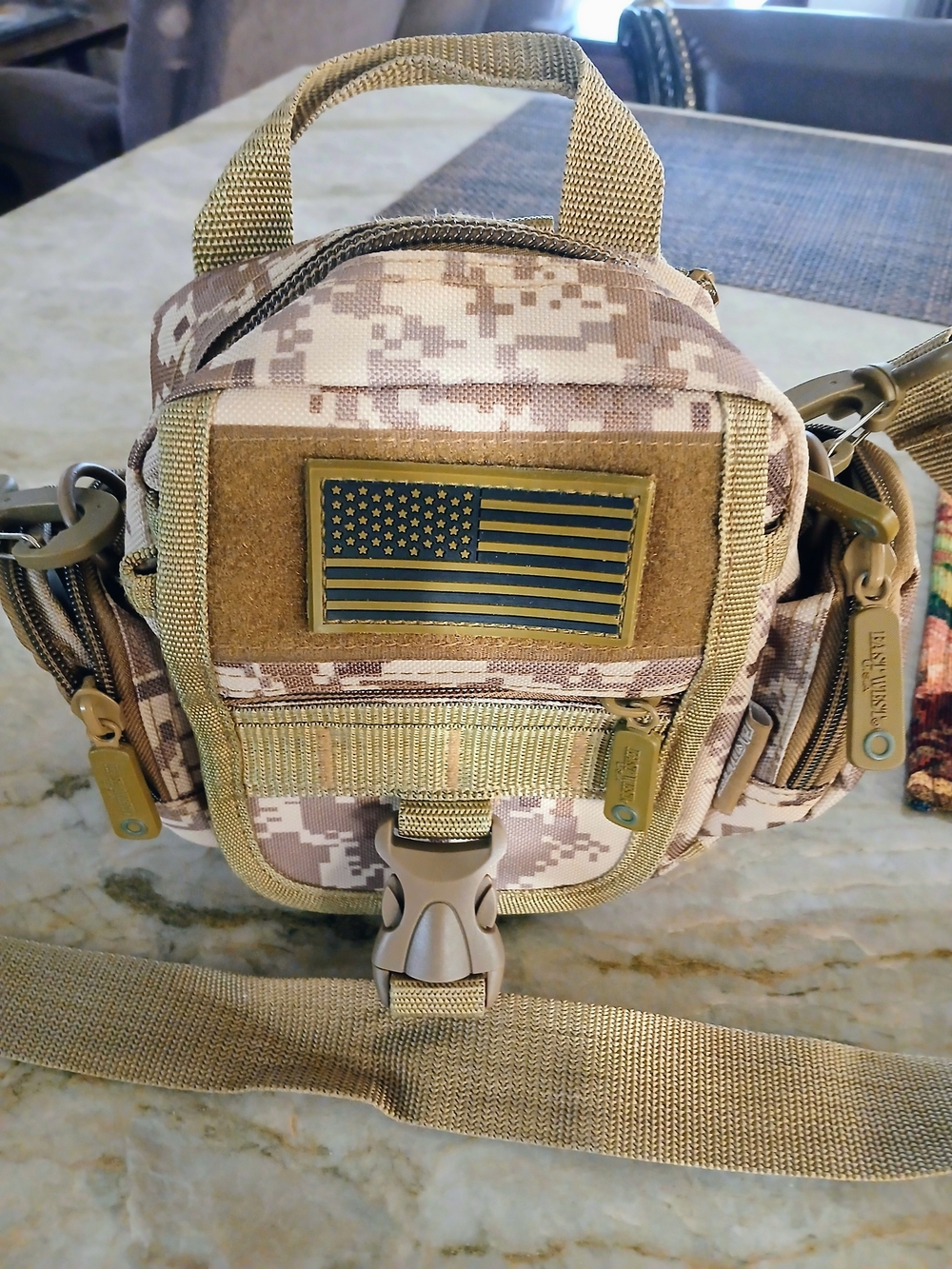 East West USA Tactical Military Sling Chest Utility Pack Bag Utility Bag Brown